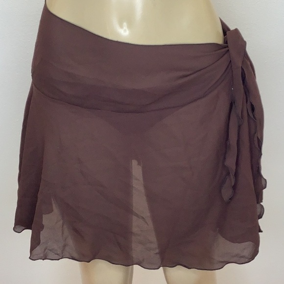 Lago Mar Ruffle Lettuce Trim Sarong - Picture 1 of 3